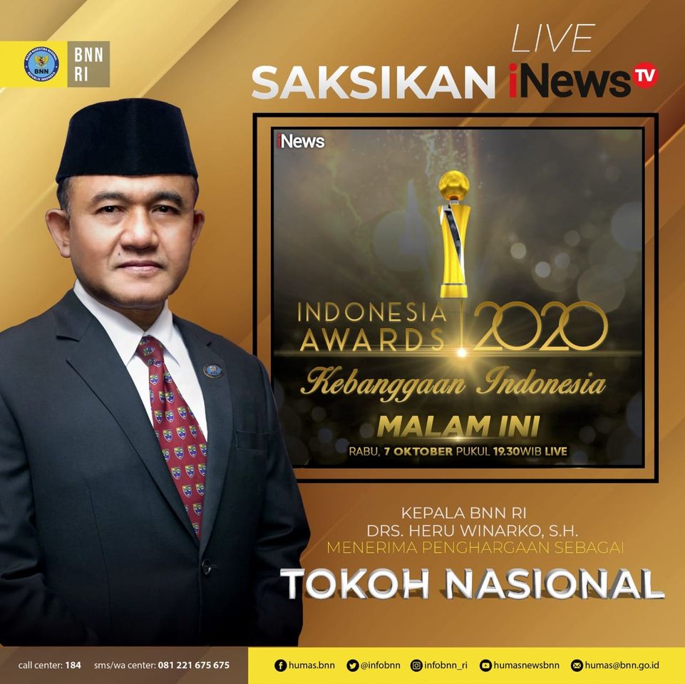 BNN RI Menerima Apresiasi Indonesia Award BNN RI Menerima Apresiasi Indonesia Award