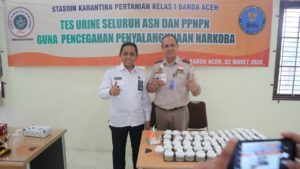 BNN Kota Banda Aceh Tes Urine Pegawai Karantina Pertanian