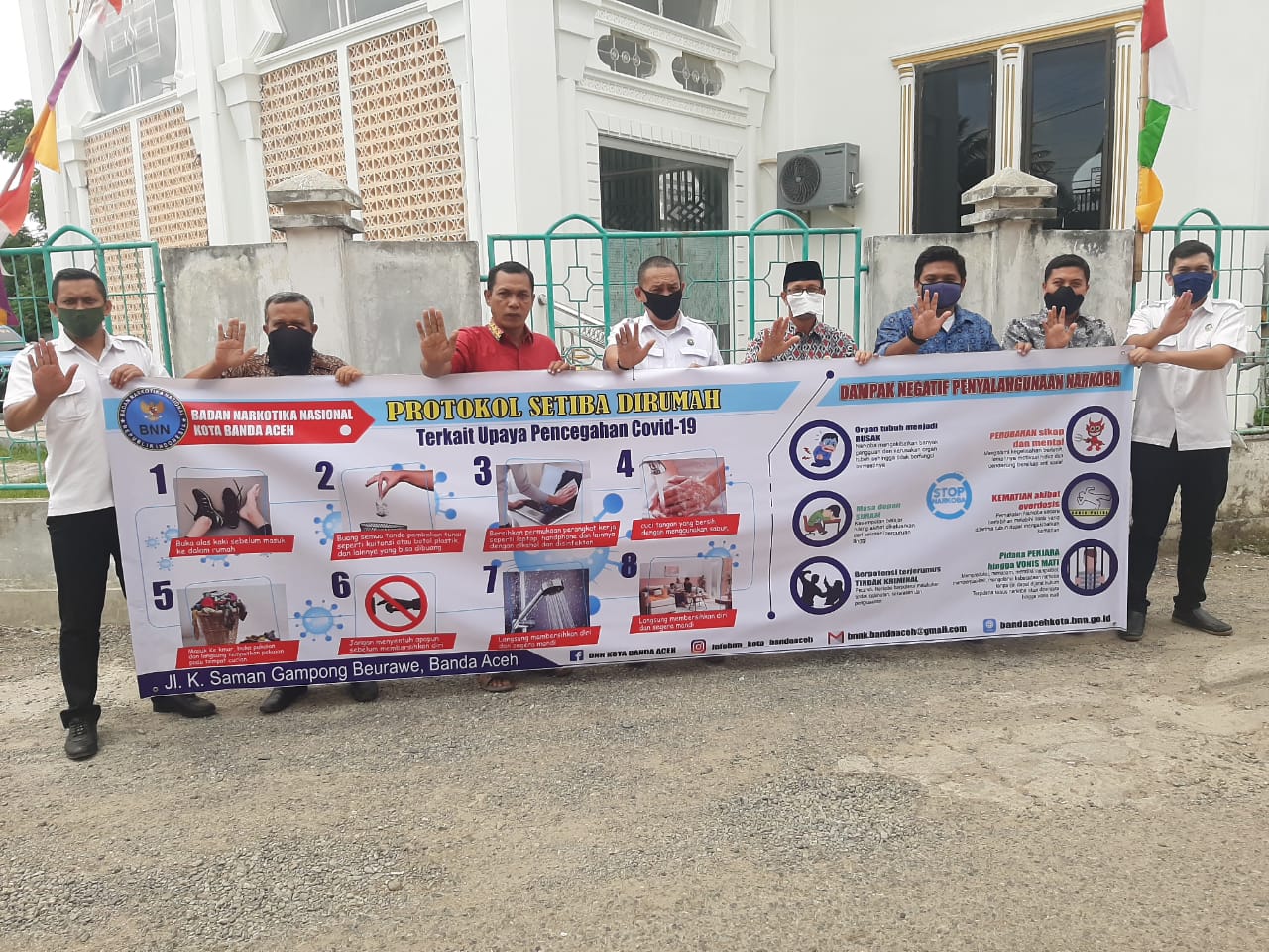BNNK Banda Aceh Sebar Informasi P4GN dan Pencegahan Covid-19 di Gampong Emperom BNNK Banda Aceh Sebar Informasi P4GN dan Pencegahan Covid-19 di Gampong Emperom