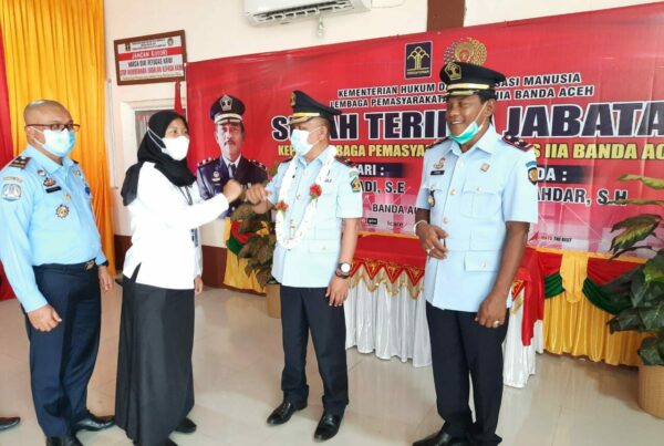 Serah Terima Jabatan Kepala Lembaga Permasyarakatan Kelas II Banda Aceh, Kepala BNNK Banda Aceh Ucapkan Selamat