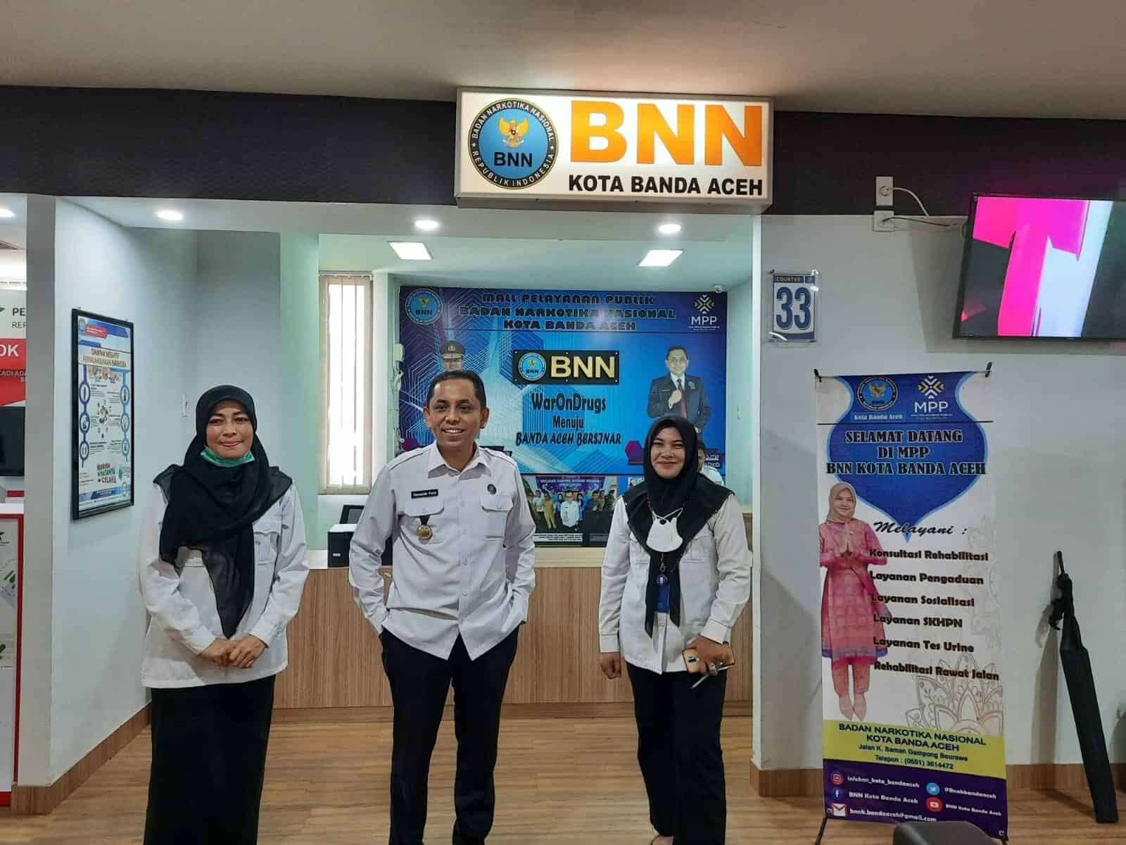 Resmi Dibuka, BNN Kota Banda Aceh Mulai Beroperasi Di Mal Pelayanan Publik R