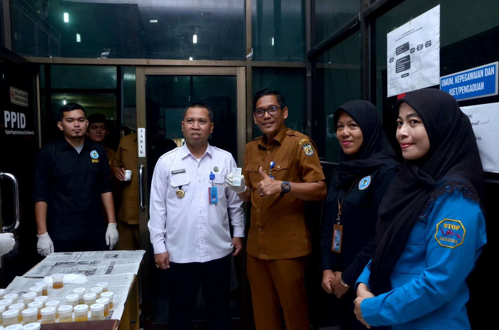 Wujudkan Inpres 2 Tahun 2020 Disdikbud Kota Banda Aceh Sidak Tes Urine Sidak Tes Urine Pegawai dan Honorer Dinas Pendidikan dan Kebudayaan Kota Banda Aceh