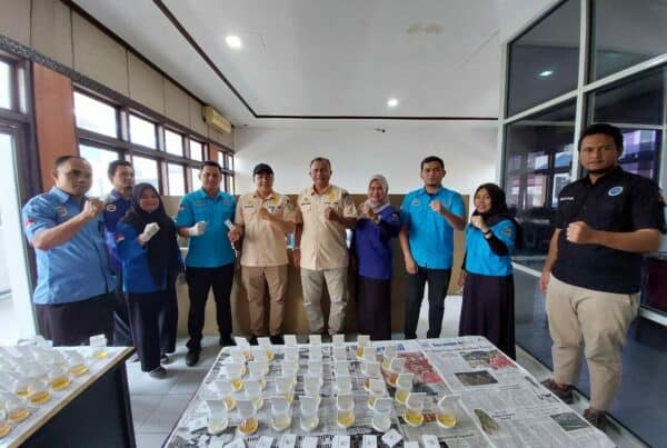 Tes Urine kepada Personil Satpol PP dan WH Kota Banda