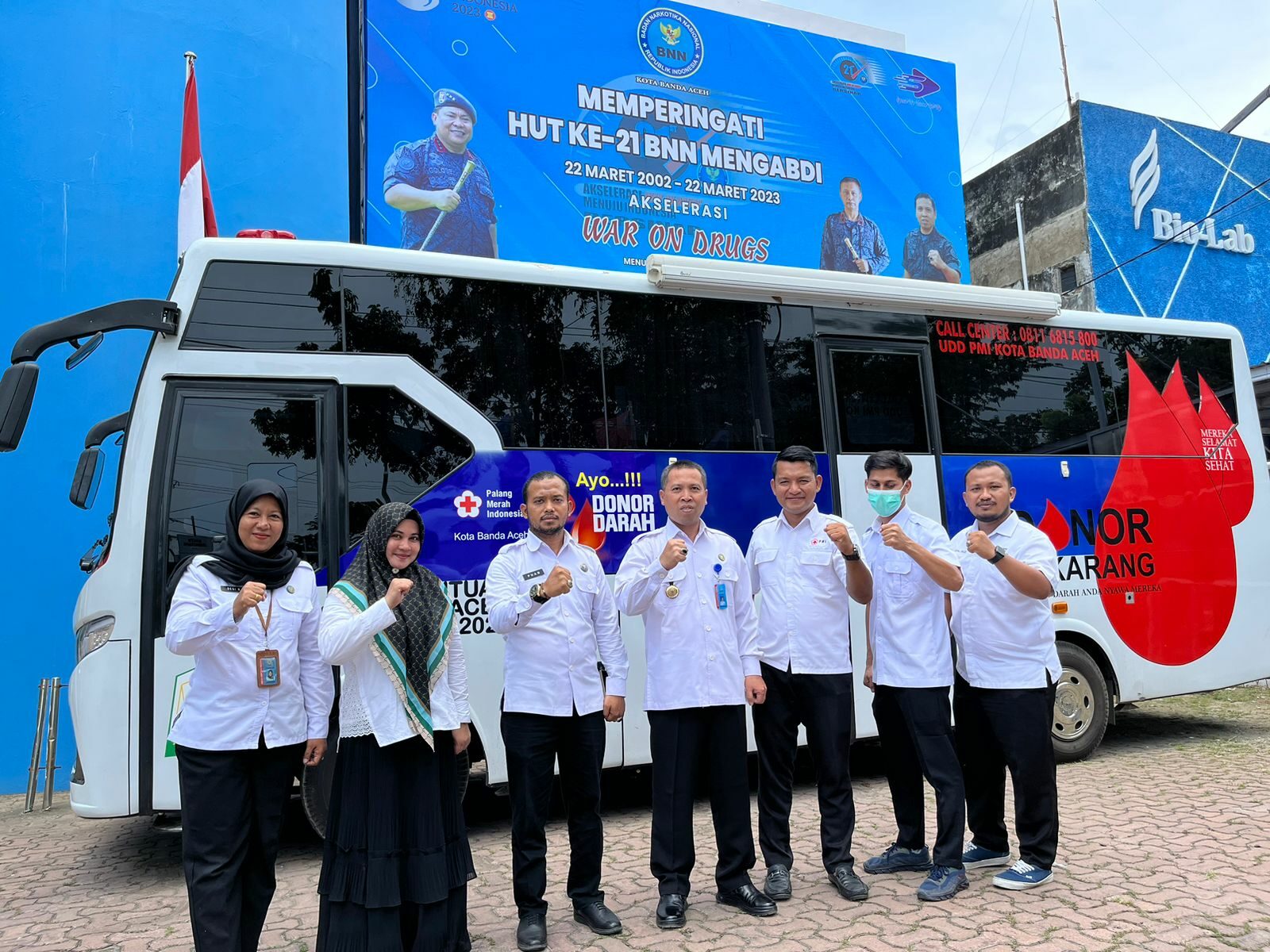 Dalam Rangka Menyambut HUT Ke 21 BNN RI, BNN Kota Banda Aceh Gelar Donor Darah Bersama PMI Kota Banda Aceh Dalam Rangka Menyambut HUT Ke 21 BNN RI, BNN Kota Banda Aceh Gelar Donor Darah Bersama PMI Kota Banda Aceh