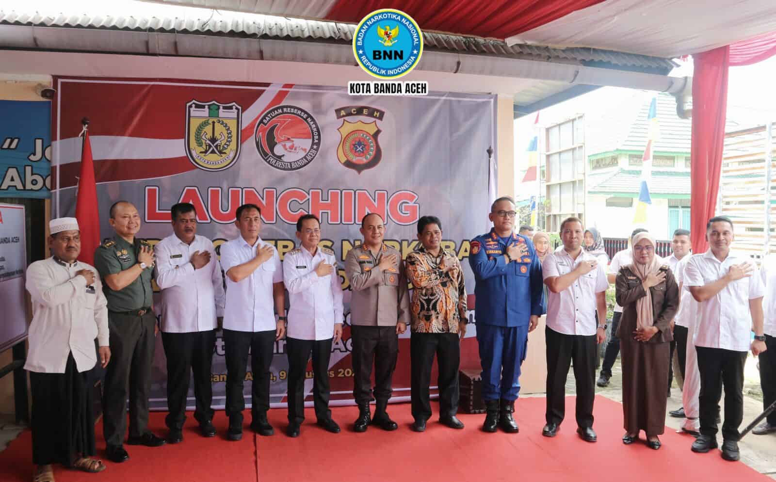 Launching Kampung Bebas Narkoba Gampong Lampulo Diselenggarakan oleh Satuan Reserse Narkoba Polresta Banda Aceh