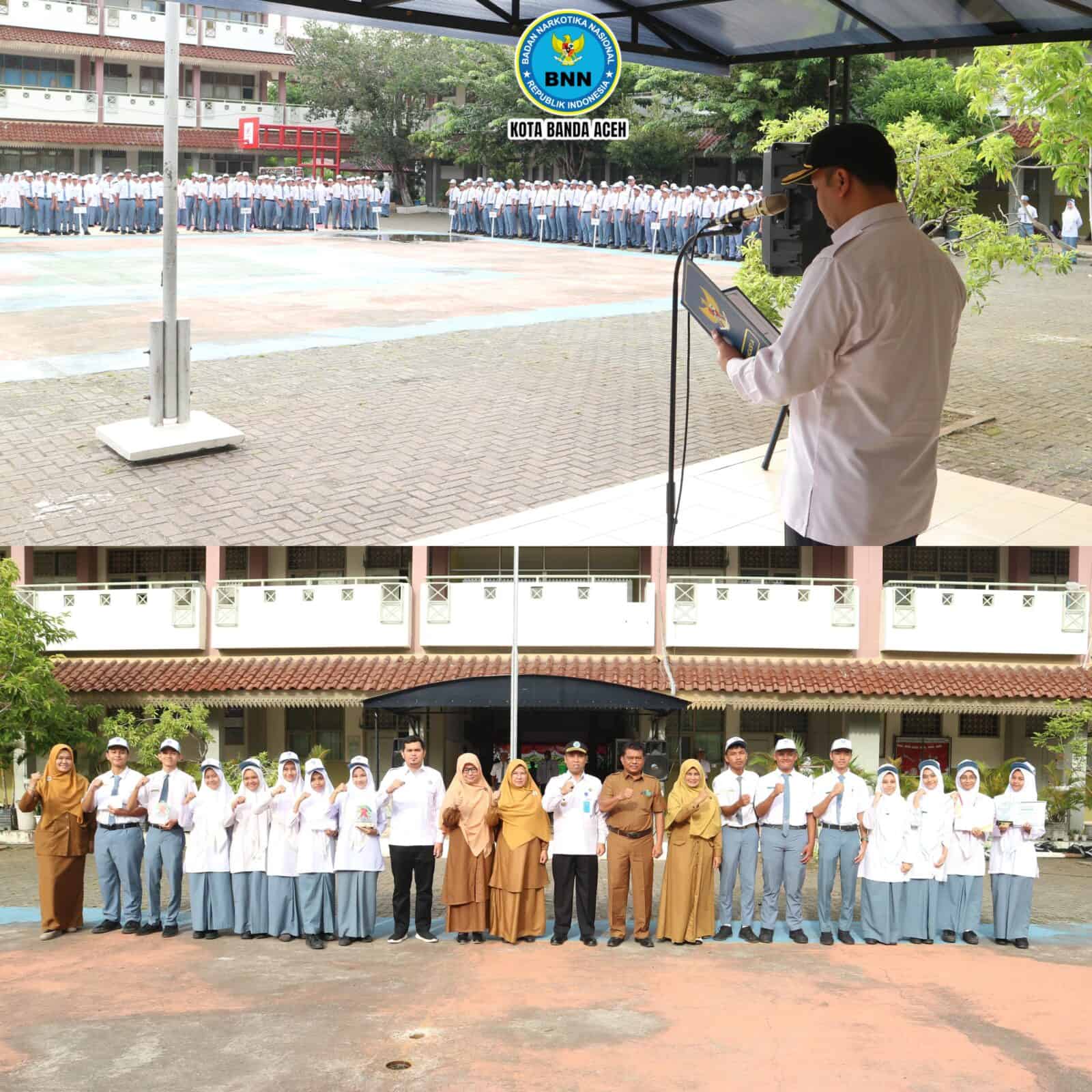 Sosialisasi Bahaya Penyalahgunaan Narkoba Melalui Pembina Upacara di SMA Negeri 4 Kota Banda Aceh