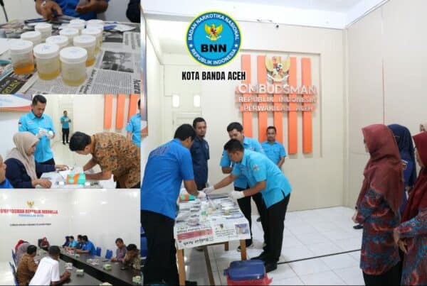 BNN Kota Banda Aceh Gelar Tes Urine Bagi Pegawai Ombudsman RI Perwakilan Aceh