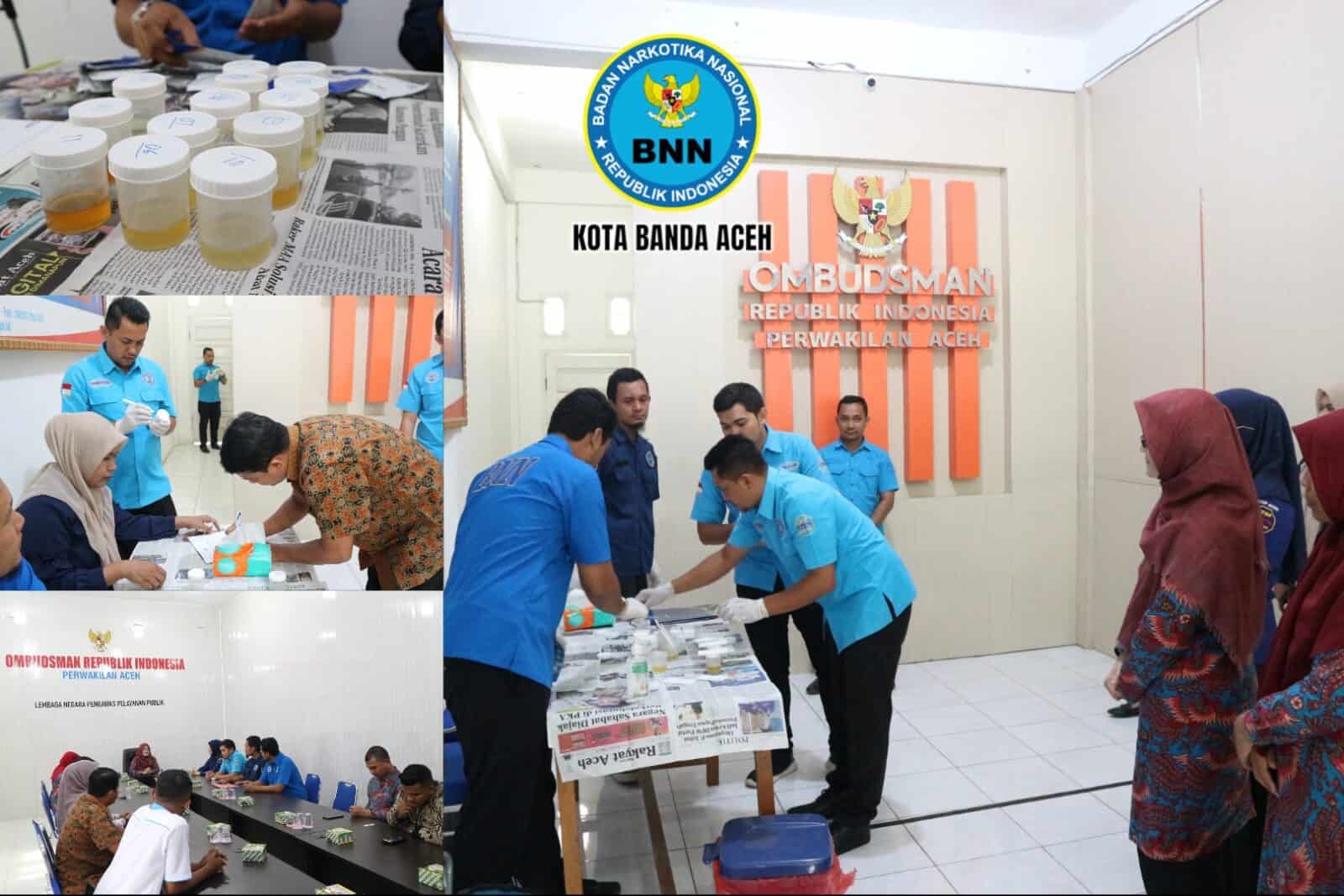 BNN Kota Banda Aceh Gelar Tes Urine Bagi Pegawai Ombudsman RI Perwakilan Aceh BNN Kota Banda Aceh Gelar Tes Urine Bagi Pegawai Ombudsman RI Perwakilan Aceh